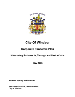 Corporate Pandemic Plan cover