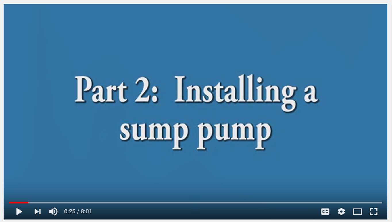 Sump pump video still