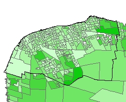 Windsor and Essex County density map from 2006