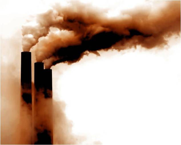 Greenhouse gas emissions from smoke stacks