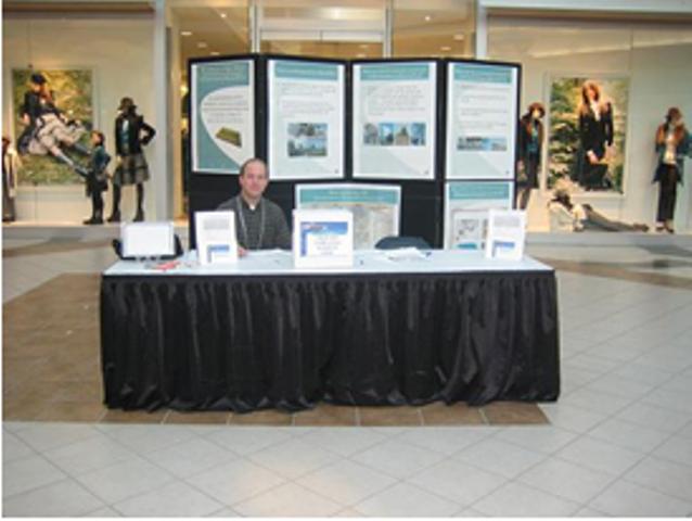 City staff at public information booth