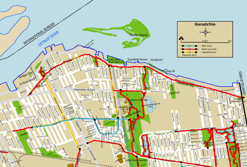 a trail map of the Ganatchio trail