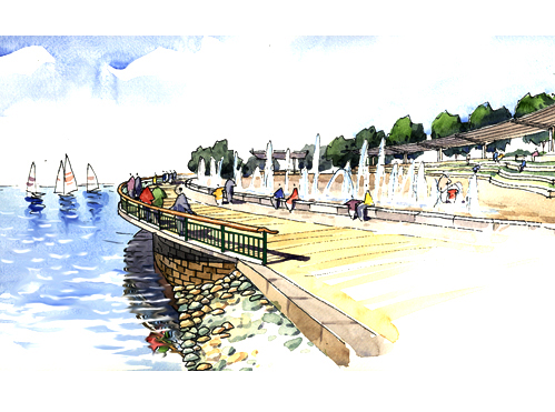 Riverfront concept drawing