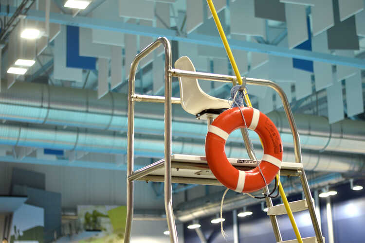 Lifeguard chair in the aquatic centre