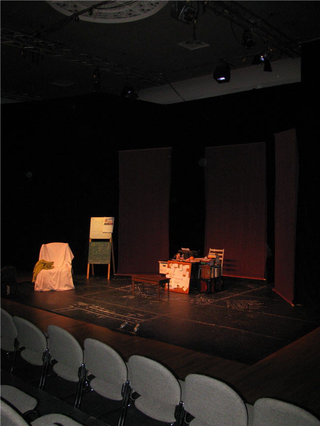 Props and furniture on a stage