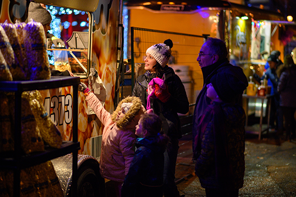 Family enjoying the vendors