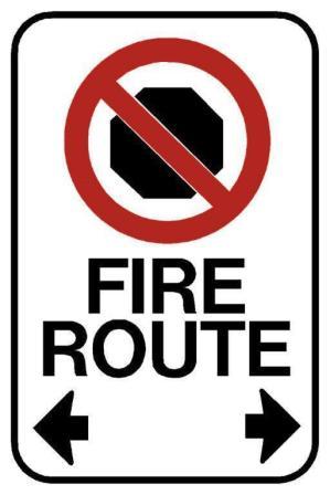 Fire Route Sign
