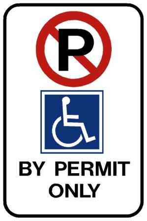 Accessible parking sign