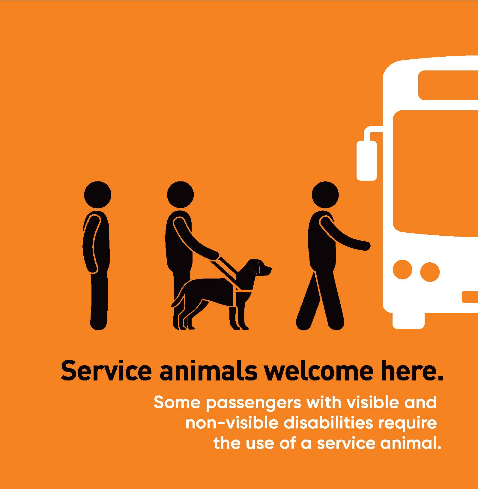 Sign, Service animals welcome here.