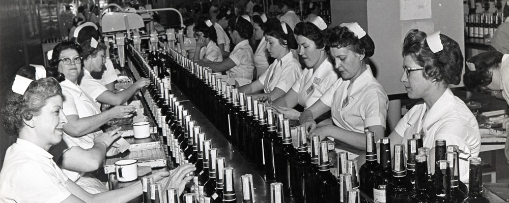 Women Bottling Canadian Club Whisky, 1962