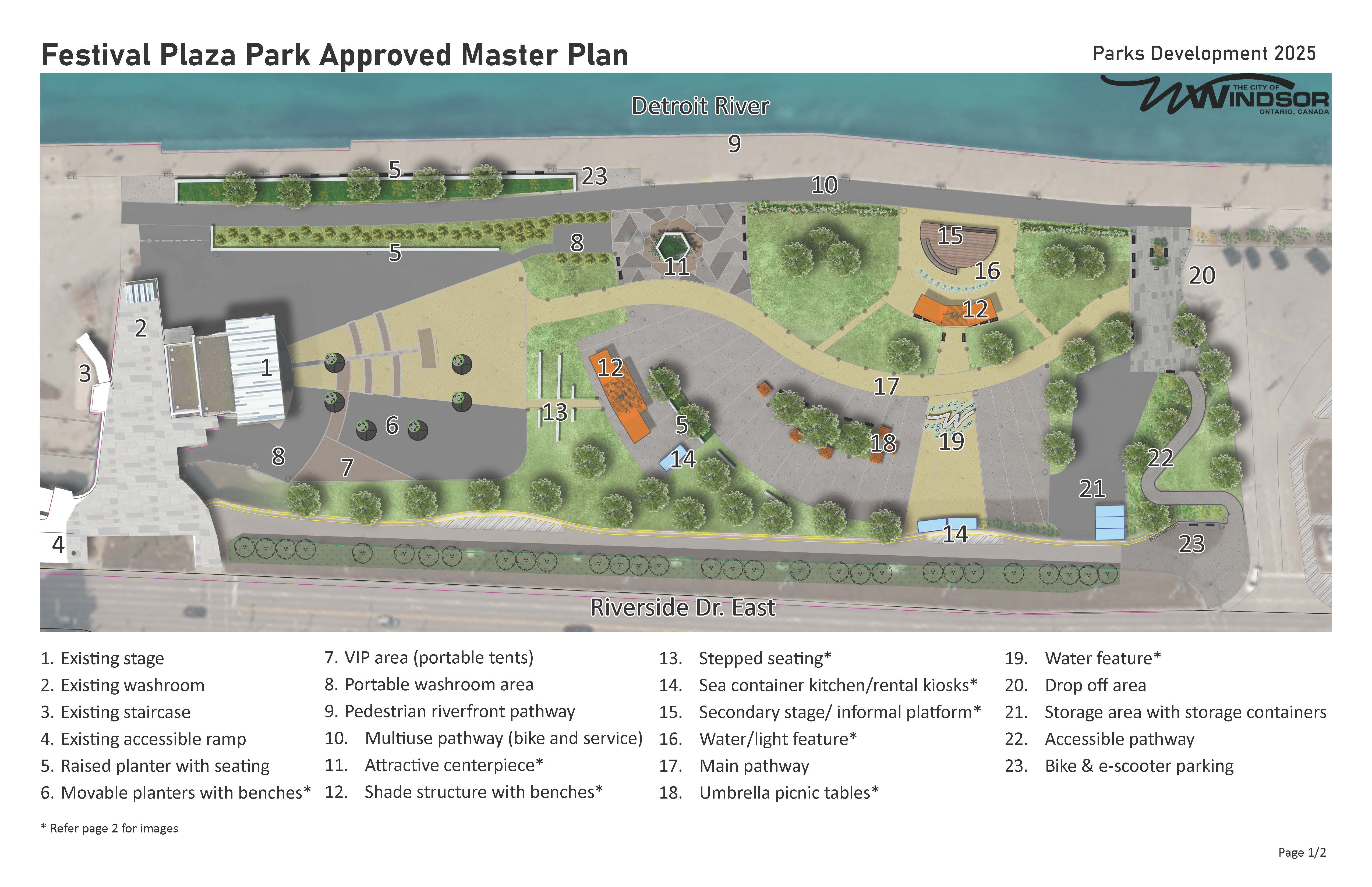 Festival Plaza Approved Master Plan Page 1, also available via PDF link above