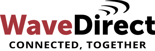 Wave Direct Logo Words, Wave Direct Connected, Together