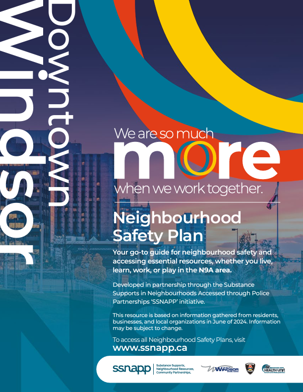 Cover of the SSNAPP Downtown Windsor (N9A) Neighbourhood Safety Plan