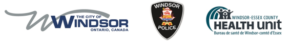 Logos for City of Windsor, Windsor Police Service and Windsor-Essex County Health Unit