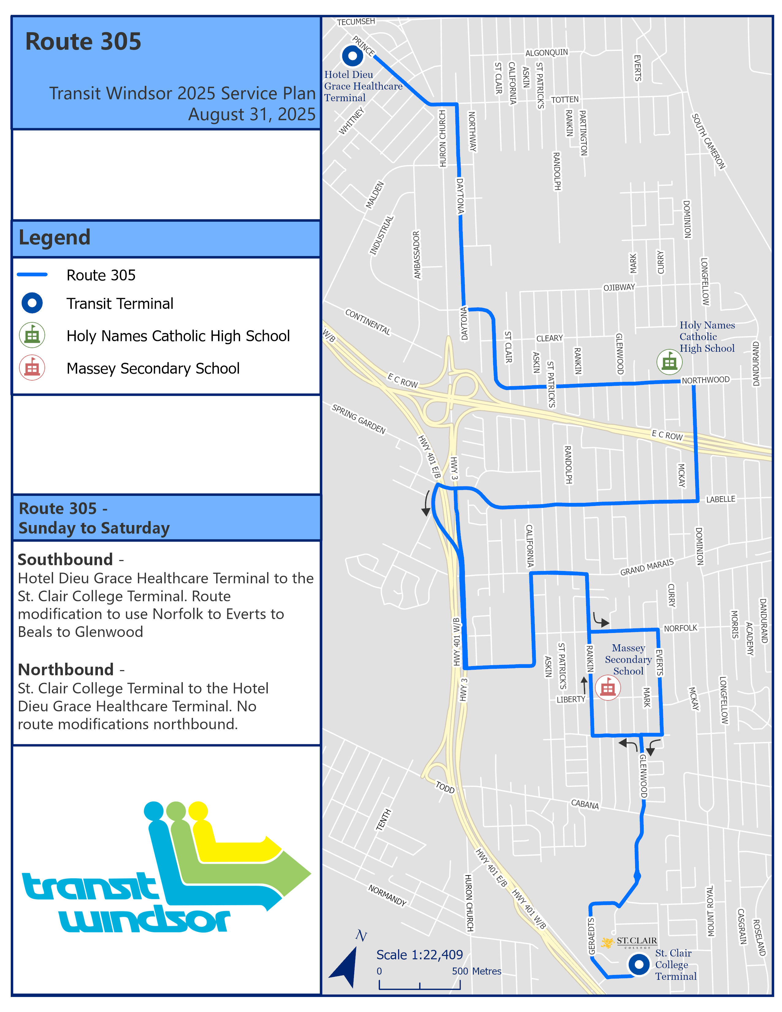 Route 305 Map