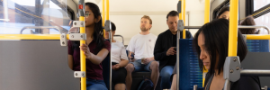 People sitting on a transit windsor bus